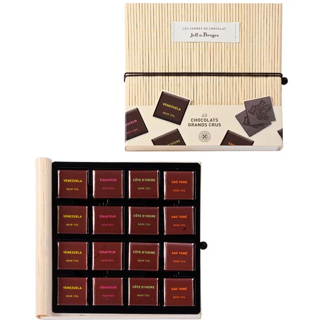 Amandes et chocolat, Boite chocolats et amandes gourmandes 306 g - Jeff de  Bruges